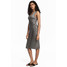 H&M Sukienka z wiązanym detalem 0511175003 Ciemnoszary melanż