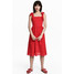H&M Sukienka z haftem angielskim 0538861004 Czerwony
