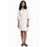 H&M Sukienka z wiązanym paskiem 0541441001 Biały