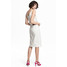 H&M Spódnica dżinsowa z suwakiem 0505975001 Biały denim