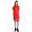 H&M Drapowana sukienka z siateczki 0550149001 Czerwony