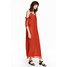 H&M Plisowana sukienka z szyfonu 0579296001 Rdzawoczerwony
