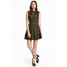 H&M Sukienka z koronką 0507224002 Ciemna zieleń khaki