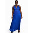H&M H&M+ Długa sukienka z satyny 0544795002 Chabrowy