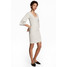 H&M Dzianinowa sukienka 0553780001 Jasnoszary