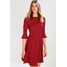Wallis SPOT FLUTE SLEEVE Sukienka z dżerseju red WL521C0B2