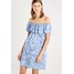 Dorothy Perkins PALM TREE BARDOT Sukienka letnia blue DP521C167