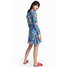 H&M Wzorzysta sukienka 0538860001 Niebieski/Kwiaty