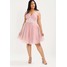 Chi Chi London Curvy MILLIE Sukienka koktajlowa pink CV721C02A