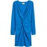H&M Dopasowana sukienka 0542435002 Niebieski