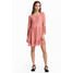 H&M Sukienka z ażurowym haftem 0454008002 Ciemny antyczny róż
