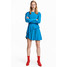 H&M Sukienka z falbanami 0563665003 Niebieski