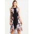 Wallis FLORAL OVERLAY SPLIT FRONT DRESS Sukienka letnia black WL521C0CB