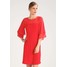 Wallis FLUTE SLEEVE SHEER NECK DRESS Sukienka z dżerseju red WL521C0C9