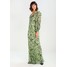 Finery London ASSAM MAXI BIAS CUT DRESS Długa sukienka swirling ferns print (black and green) FIC21C011