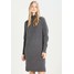 Selected Femme SFCARNE HIGHNECK Sukienka dzianinowa medium grey melange SE521C0FW