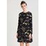 Warehouse ORIENTAL BIRDDRESS Sukienka letnia black pattern WA221C0C5
