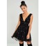 New Look STAR PLUNGE SKATER DRESS Sukienka koktajlowa black NL021C0P2