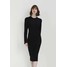 Topshop LONDON FASHION WEEK POINTELLE LONG SLEEVE MIDI DRESS Sukienka etui black TP721C0T9