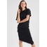 Topshop BOUTIQUE SPIRAL DRESS Sukienka jeansowa black T0G21C01W