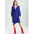 Miss Selfridge WRAP MIDI DRESS Sukienka letnia blue MF921C0I9