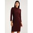 Selected Femme SFHAMINA 3/4 T-NECK DRESS Sukienka dzianinowa syrah melange SE521C0GJ