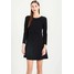 TOM TAILOR DENIM DOUBLE LAYER DRESS Sukienka dzianinowa black TO721C053