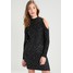 Oasis COLD SHOULDER SEQUIN DRESS Sukienka dzianinowa black/silver OA221C0D8
