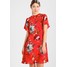 Oasis LARGE BOTANICAL BOUQUET SKATER Sukienka letnia red OA221C0DM