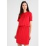Calvin Klein Jeans DELORES WAISTEDDRESS Sukienka letnia tango red C1821C024