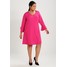 Evans TIE FRILL SLEEVE DRESS Sukienka letnia hot pink EW221C059