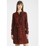 Warehouse LEOPARD PRINT SHIRT DRESS Sukienka koszulowa red/black WA221C0CR