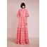 PERSEVERANCE LONDON AZTEK GUIPURE LACE OPEN BACK GOWN Długa sukienka coral pink PEE21C00A