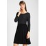 Vero Moda VMNIA 3/4 DRESS Sukienka z dżerseju black/snow white VE121C1BZ