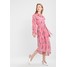 Topshop RUFFLE SHOULDER Długa sukienka pink TP721C0WJ