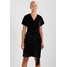 Saint Tropez VELVET WRAP OVER Sukienka koktajlowa black S2821C04W