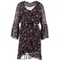 WAL G. RUFFLE SLEEVE FLORAL DRESS Sukienka letnia black WG021C063