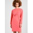 Urban Classics LADIES TERRY VOLANT DRESS Sukienka letnia coral UR621C00H