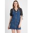 Topshop Tall ZIP PINI Sukienka jeansowa blue denim TOA21B004