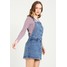 Second Script Petite BUTTON FRONT PINAFORE DRESS Sukienka jeansowa mid blue denim SEG21C00G