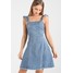 Only Petite ONLRICA RAW FRILL DRESS Sukienka jeansowa light blue denim OP421C01P