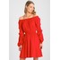 NA-KD HANNALICIOUS X OFF-SHOULDER BALLOON SLEEVE DRESS Sukienka letnia red NAA21C00T