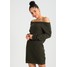 Missguided AYVAN OFF SHOULDER JUMPER DRESS Sukienka dzianinowa khaki M0Q21I02E