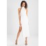 Missguided HIGH NECK OVERLAY TIE WAIST MIDI DRESS Długa sukienka white M0Q21C0TQ