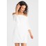 Missguided BARDOT FRILL SLEEVE SHIFT DRESS Sukienka letnia white M0Q21C0TH