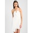 Missguided WRAP BANDEAU DRESS Sukienka koktajlowa white M0Q21C0TG