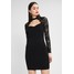 Missguided HIGH NECK CUT OUT CHEST MINI DRESS Sukienka koktajlowa black M0Q21C0QV
