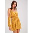 Missguided FLORAL COLD SHOULDER SPLIT SLEEVE Sukienka letnia yellow M0Q21C0KW