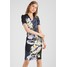 Karen Millen PLACED FLORAL PRINT ON SIGNATURE Sukienka letnia multicolour KM521C059