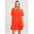 Junarose JROYA 2/4 SLEEVE DRESS Sukienka letnia mandarin red JR421C0FI